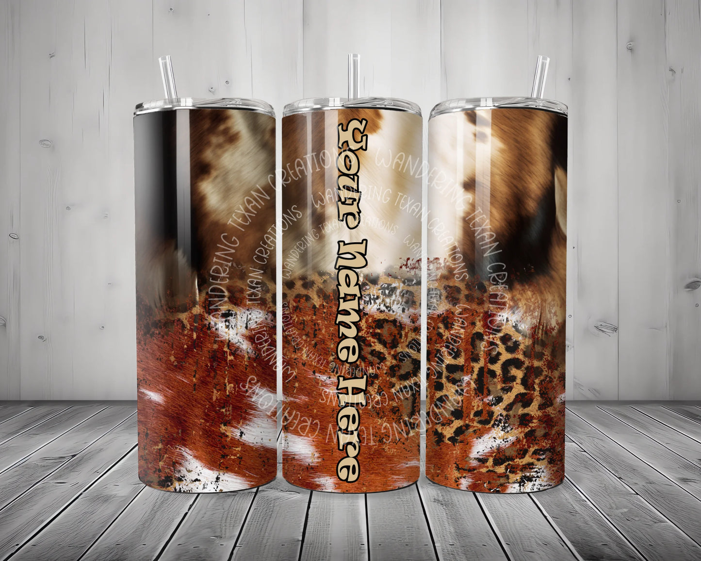 Embrace the bougie life with the Bougie Cowhide Name Tumbler. Personalize it with your name and choose from 4 different font styles to make it truly yours. 