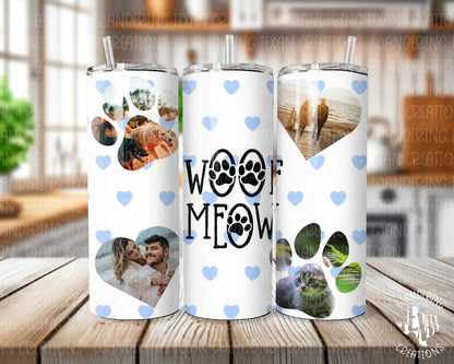 Choose from 3 phrase options and 5 background choices to make it uniquely yours. Plus, personalize it with 4 pictures - 2 of you and your spouse, and 2 of your beloved fur babies.