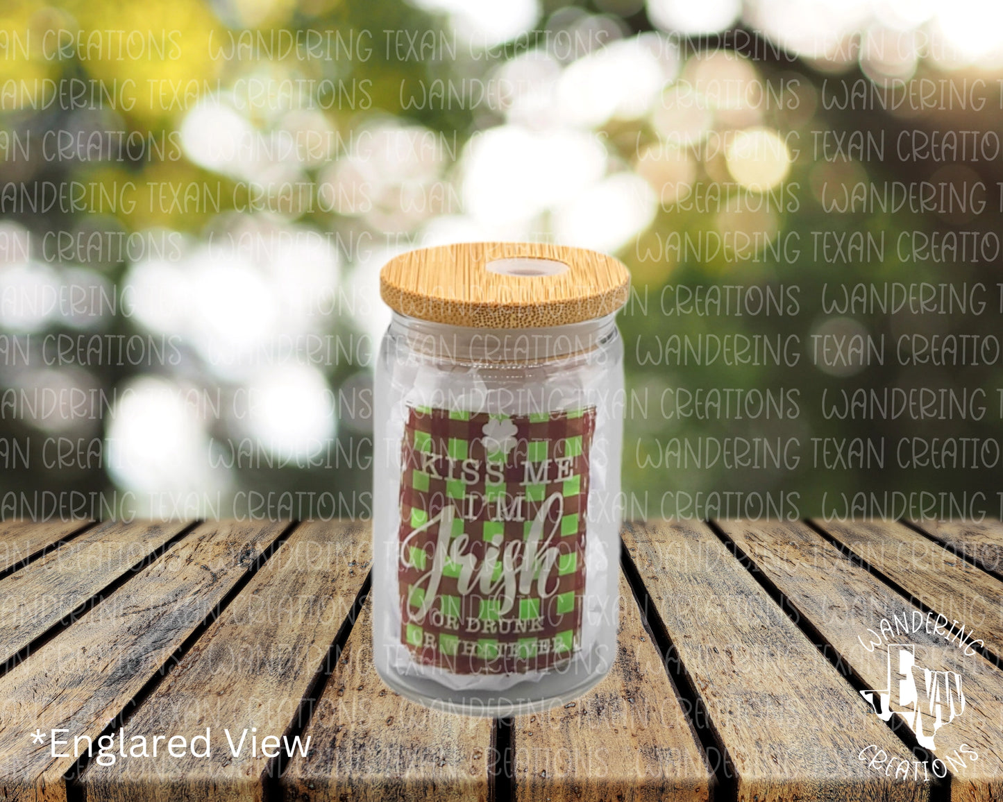 Perfect for any Irish or drunk celebrations, this mini tumbler features a playful phrase on a plaid background.