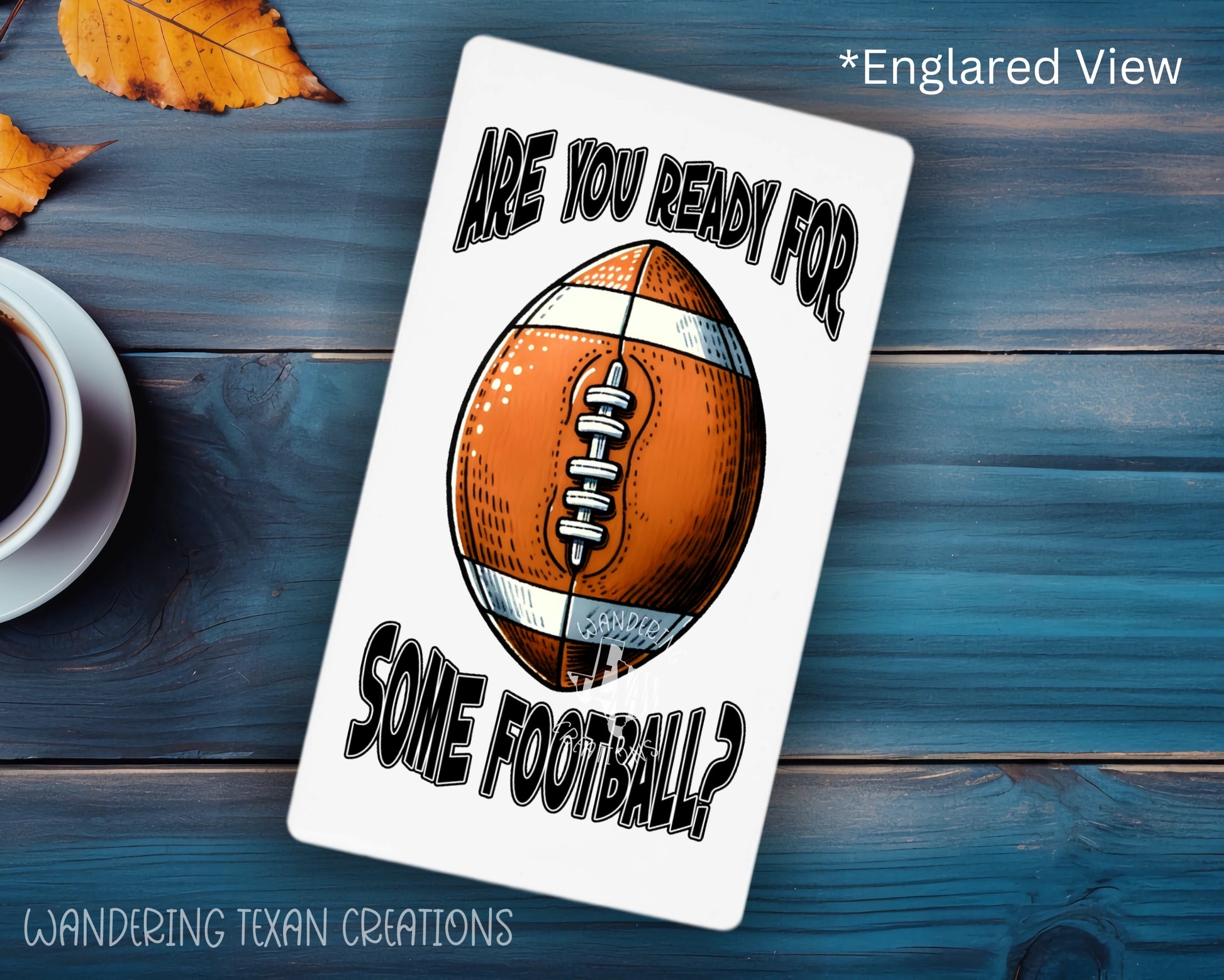  With the playful design of a football and the phrase "Are you ready for some football?", this magnet is the perfect accessory for any football fan. 