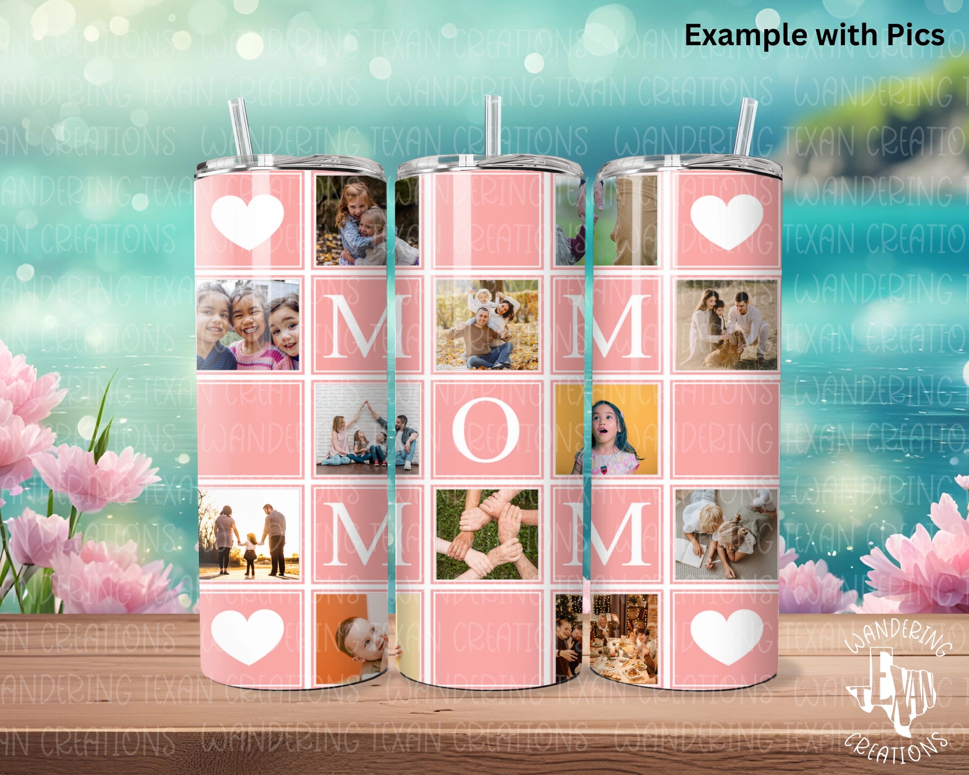 Show mom some love with the Heart of Mom-12 Photo-Tumbler! Featuring a playful checkered design, this customizable tumbler has space for 12 photos (or none!) and is available in 20 vibrant colors.