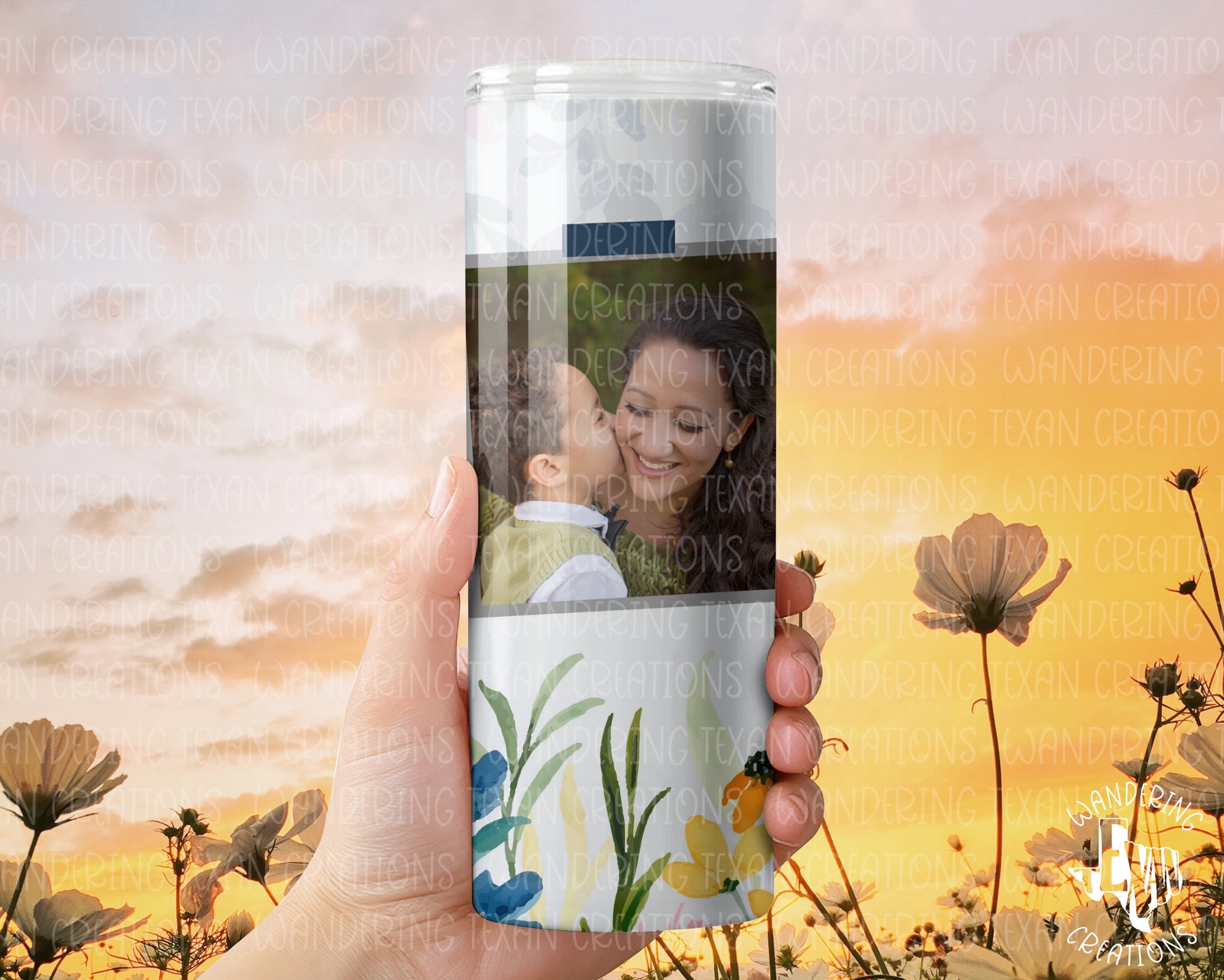 Customize your drinkware with 2 photos and show mom some love this Mother's Day with our Floral 2 Photo Tumbler. 