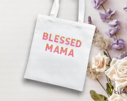 Featuring gold glitter on pink letters and the option to customize with your children's birth years, this tote is perfect for Mother's Day and everyday use. 