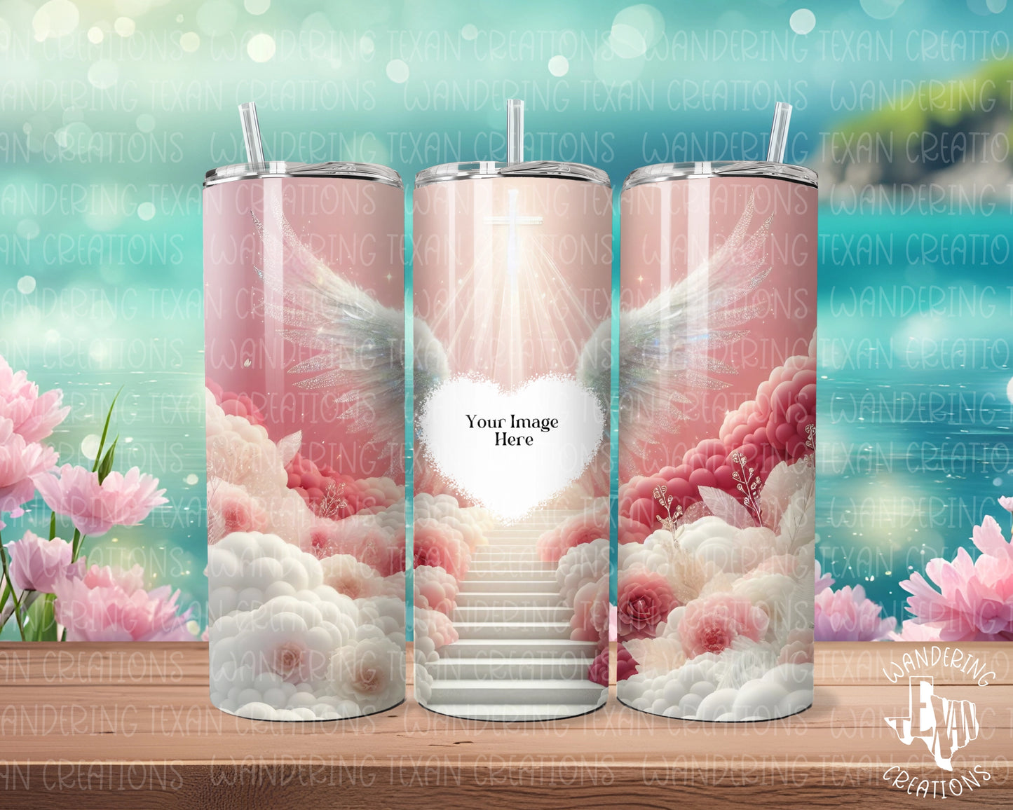 Preserve your most cherished memories with our Pink Memorial Photo Tumbler