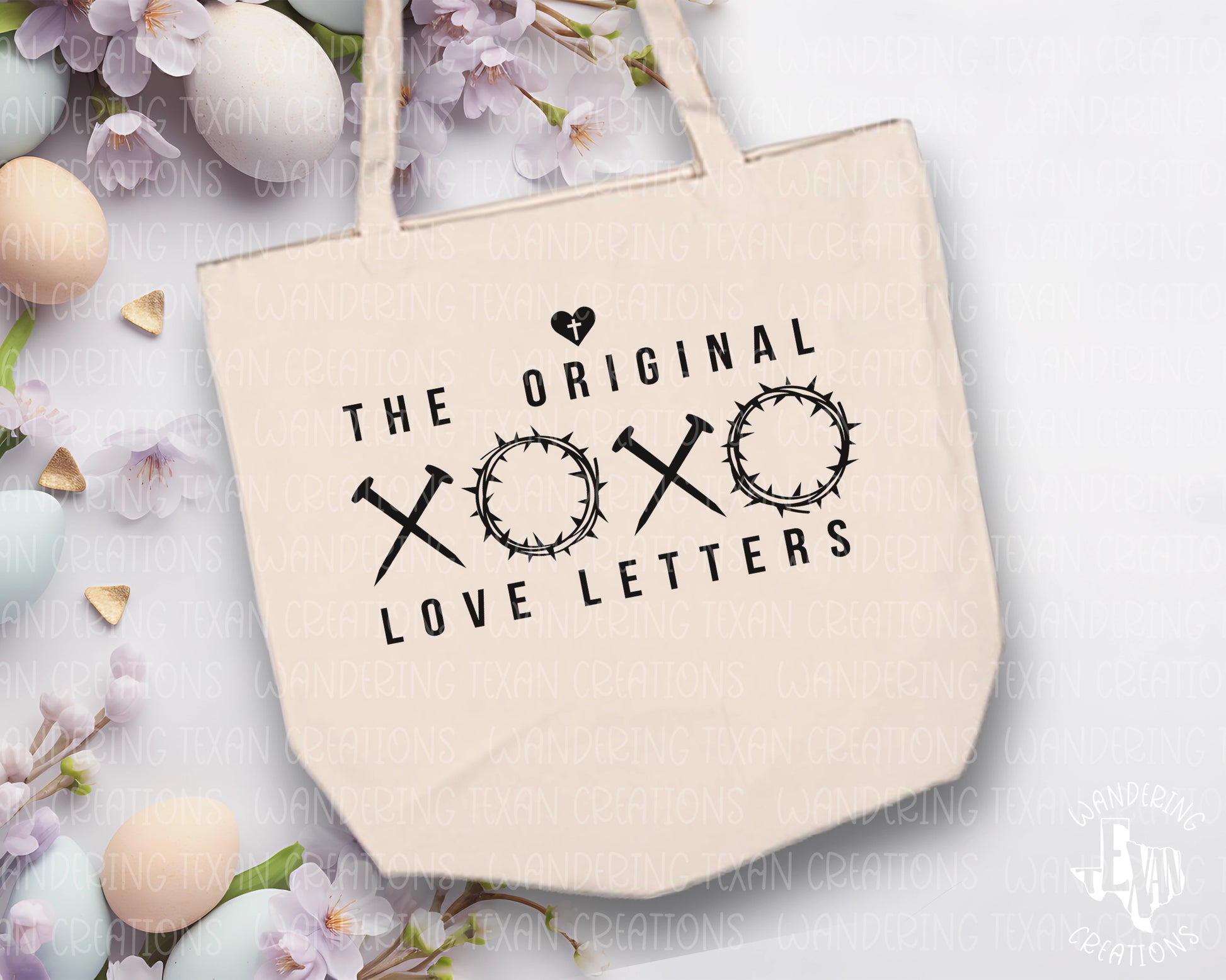 Spread love and cheer this Easter season with our Original Love Letters Tote Bag.