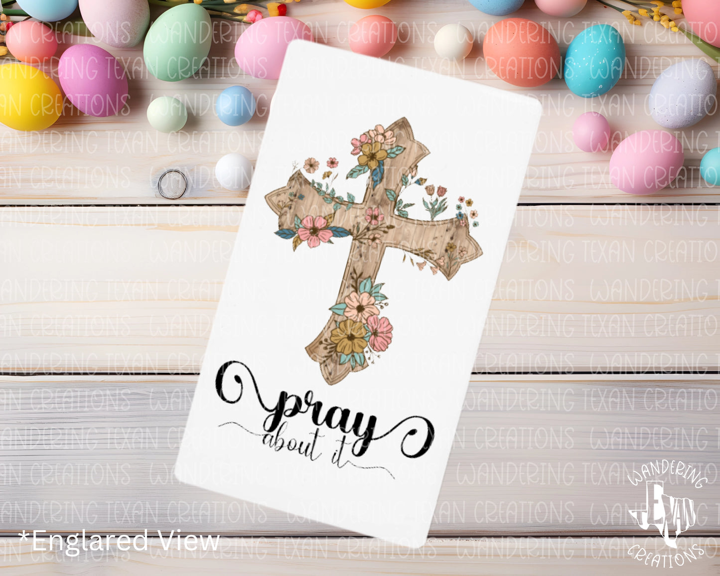 Add some divine charm to your fridge or office space with our Pray Floral Cross Magnet featuring a beautiful Easter-inspired floral cross design (perfect for spring!) created with sublimation. 