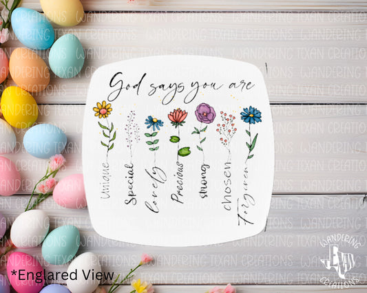 Let god speak for you with our God Says Magnet! Stick it on any metal surface and spread some divine inspiration.