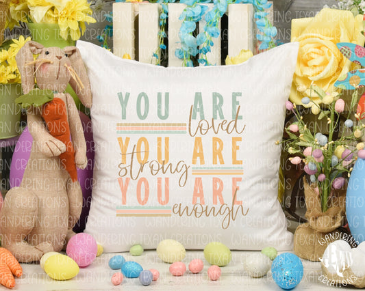 Wrap yourself in love and strength with the You Are Pillow Cover. Feel the warmth and positivity as you snuggle up with this quirky and playful addition to your decor.