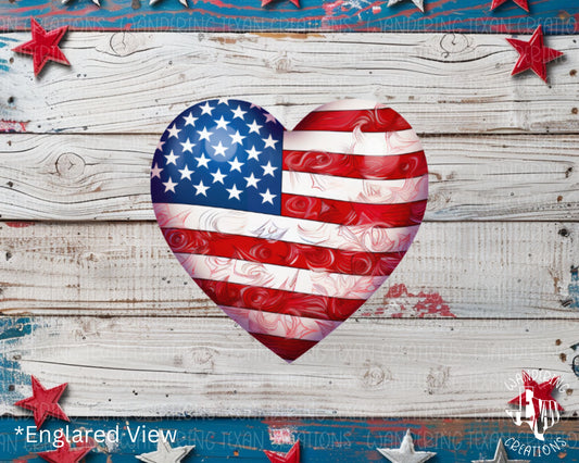 This heart-shaped magnet features a 3D design of the US flag, making it the perfect addition to your Independence Day celebrations.