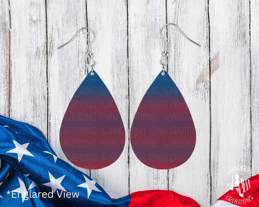  Featuring a unique design of red and blue horizons, these earrings will add a touch of sublimation to any outfit. 