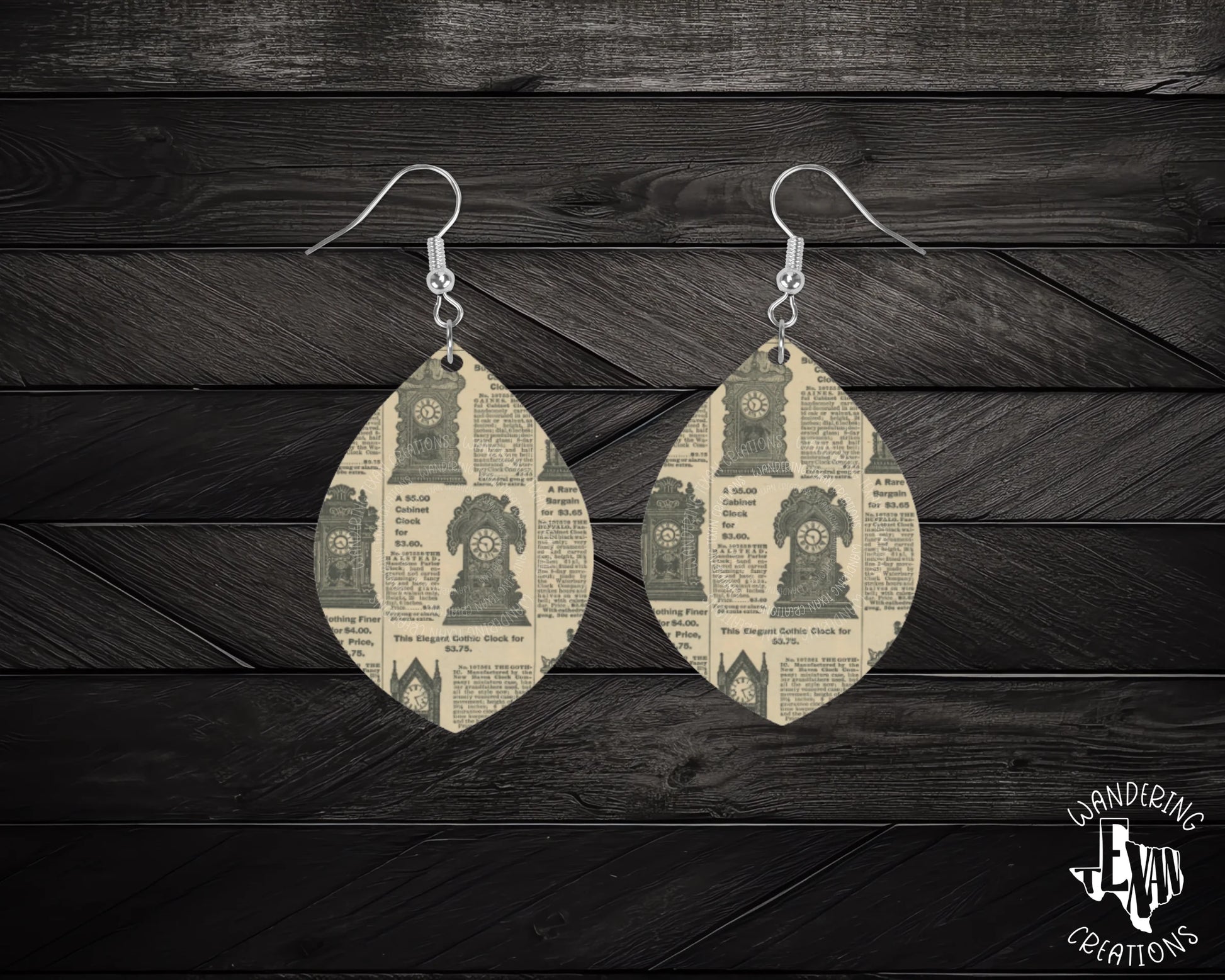 Add a unique touch to your jewelry collection with our Vintage Paper Earrings. These earrings feature a vintage paper-like design and are shaped like leaves.