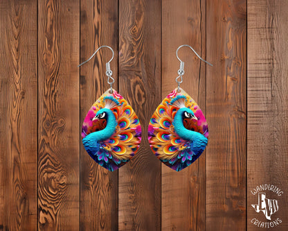 Featuring a sublimation design with eye-catching colors, these hypoallergenic earrings are offered in three styles - teardrop, leaf, and round. 