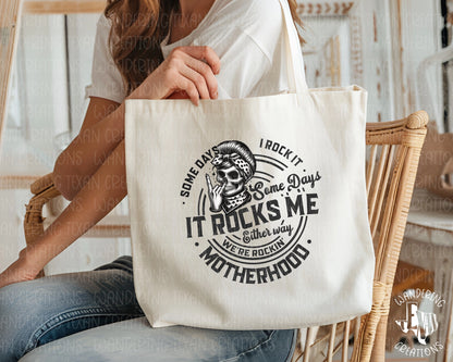 Rock your mom duties with this skeleton mom tote bag! With a large capacity and a design that reflects the ups and downs of motherhood, this bag is perfect for carrying all your essentials.