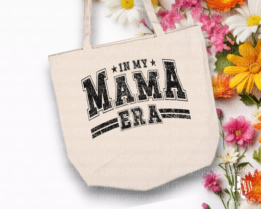 Tap into your inner mama with our Mama Era Tote Bag! With a distressed design and spacious capacity, you'll have room for all your mom essentials.