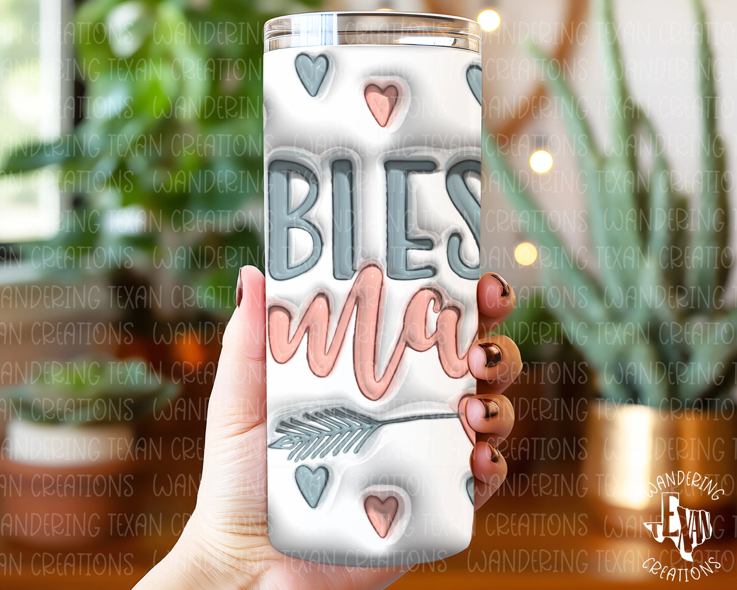 Be the most stylish mama this Mother's Day with our Blessed Mama Tumbler! The 3D puff design adds texture and dimension, while the sublimation print ensures long-lasting vibrancy.