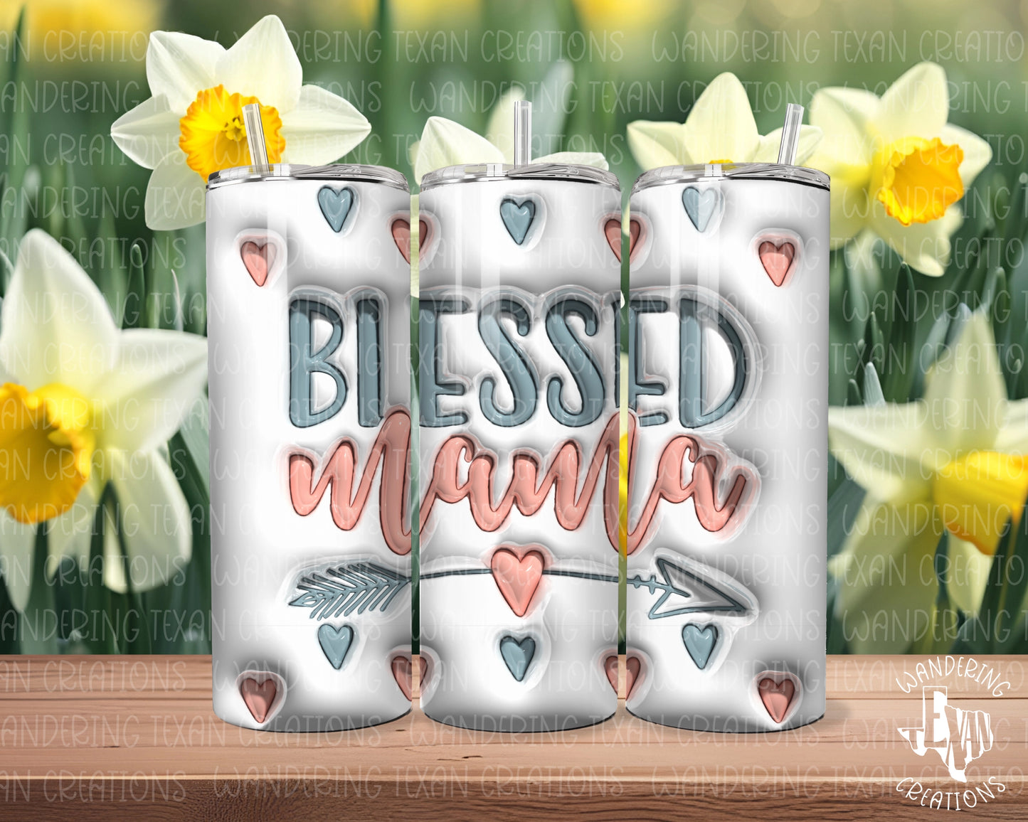 Be the most stylish mama this Mother's Day with our Blessed Mama Tumbler! The 3D puff design adds texture and dimension, while the sublimation print ensures long-lasting vibrancy.