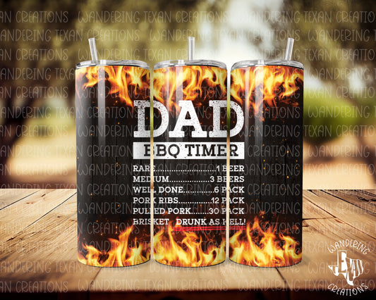 As a BBQ and beer expert, Dad needs the BBQ Timer Tumbler. The timeline design showcases how much time he has left before the meat is perfectly cooked. 