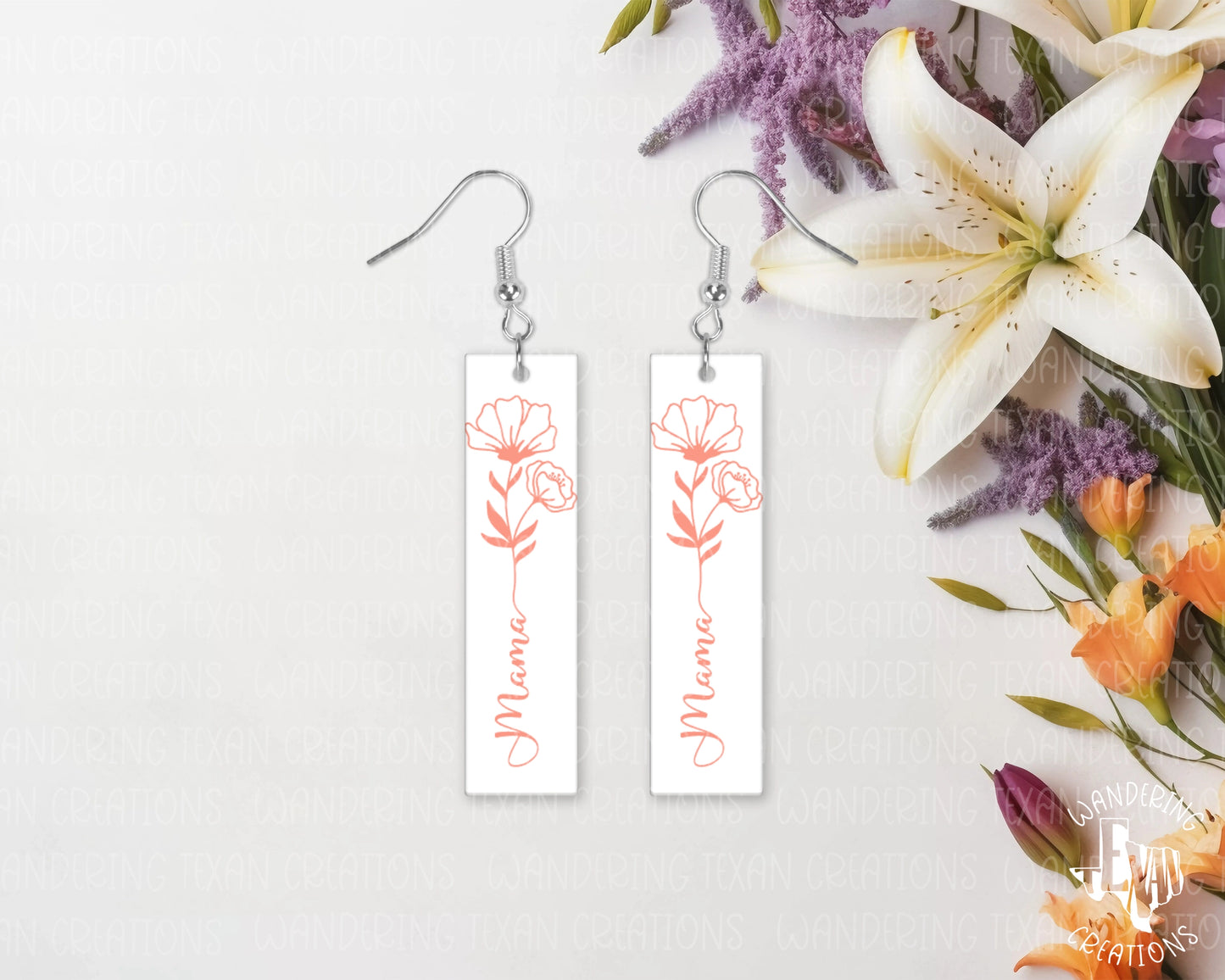 Make a statement with our Line Drawn Mama Earrings. This delicate design features a Mama figure connected to a blossoming line drawing of a flower, making it the perfect accessory for Mother's Day.