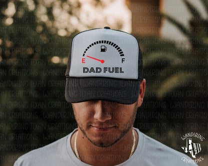 Fuel up for fatherhood with the Dad Fuel Trucker Hat. Perfect for Dad's day, this hat features sublimation printing for a bold, unique look. 