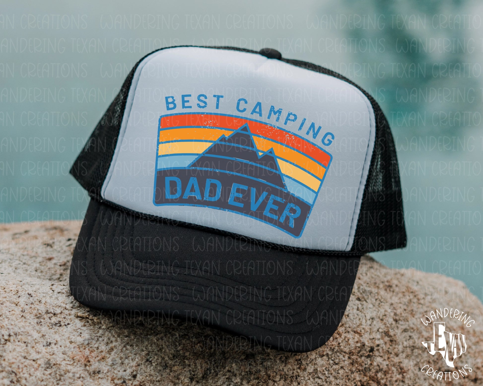 Get ready for your next camping trip with the Camping Dad Trucker Hat!