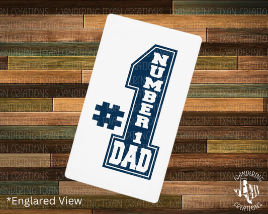 Our Number 1 Dad Magnet features a vibrant design that will show Dad he's truly the best.