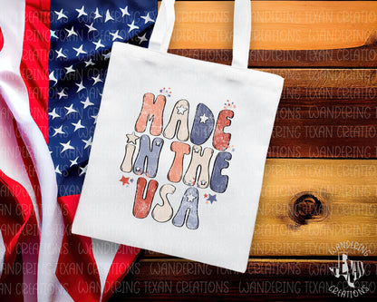 Showcasing bold red and blue colors and printed with sublimation, this bag is perfect for the upcoming Independence Day celebrations