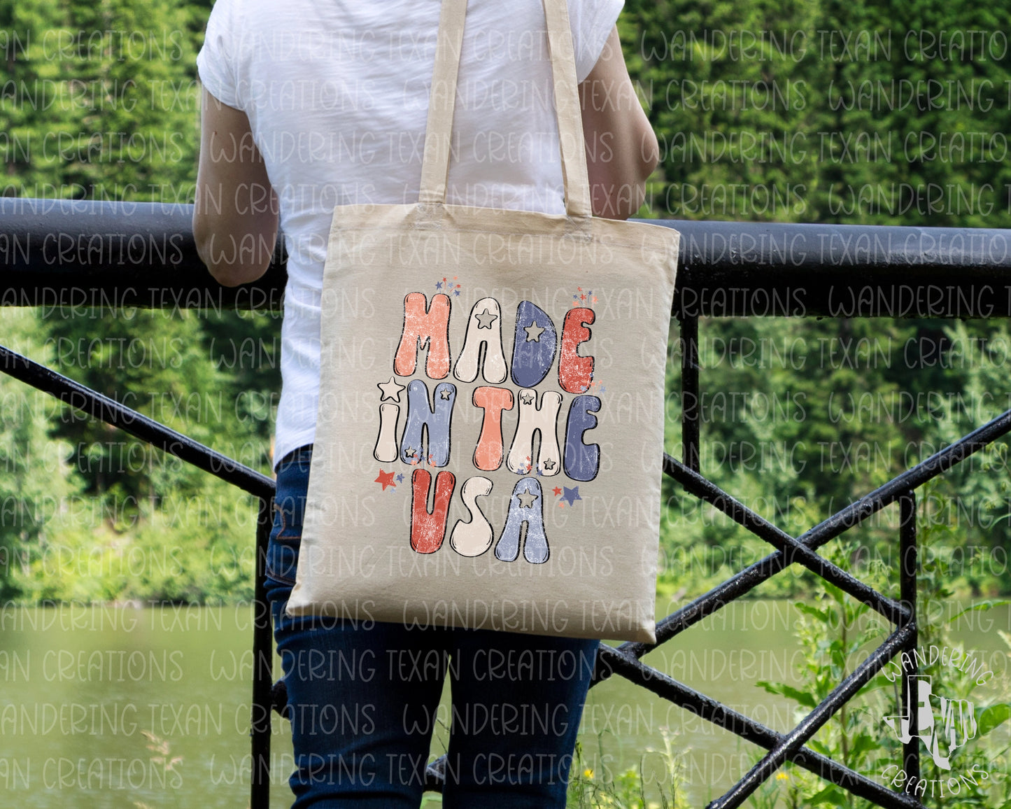 Showcasing bold red and blue colors and printed with sublimation, this bag is perfect for the upcoming Independence Day celebrations