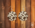 Brown Spotted Cowhide Earrings