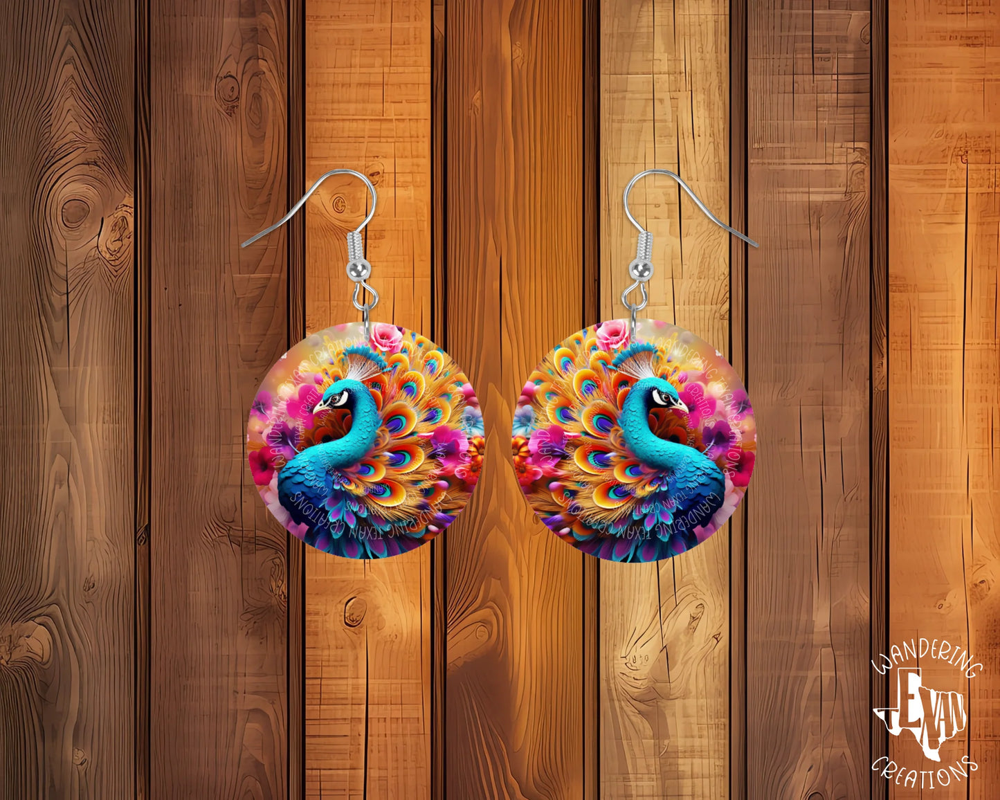 Featuring a sublimation design with eye-catching colors, these hypoallergenic earrings are offered in three styles - teardrop, leaf, and round. 