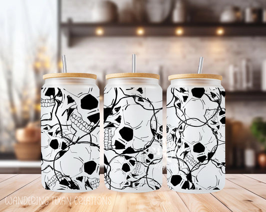 Skulls Glass Tumbler