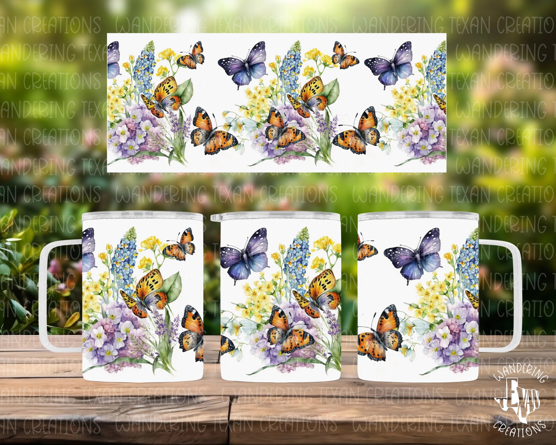 Bring a touch of spring to your morning with our Butterfly Garden Mug Tumbler. The vibrant sublimation design will make you feel like you're sipping from a blooming garden. 