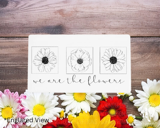 Bring some flower power to your fridge with our Modern Floral Magnet! With a charming line-drawn design, this magnet is perfect for spring and features the phrase "We are the flowers". 