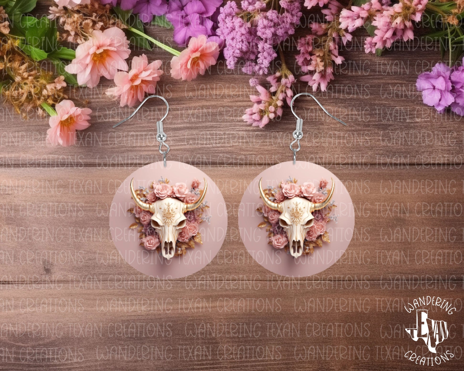 These playful earrings feature a spring design for easy wear and a unique sublimation technique for a stunning Western look.