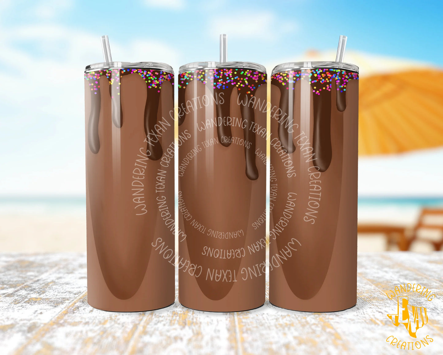  Featuring a fun sublimation design and a fudge dripping down the edge, this tumbler is perfect for enjoying your favorite chocolate milkshake on-the-go.