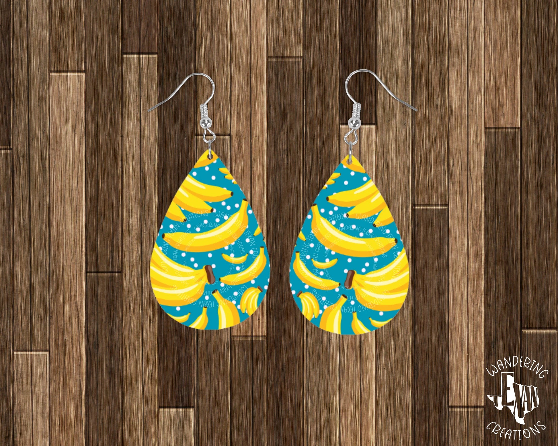 Get ready to go bananas with these playful earrings! Featuring pop art bananas in a unique teardrop shape, these earrings are sure to add a touch of humor and fun to any outfit.