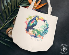 Tropical Vibes Canvas Tote Bag