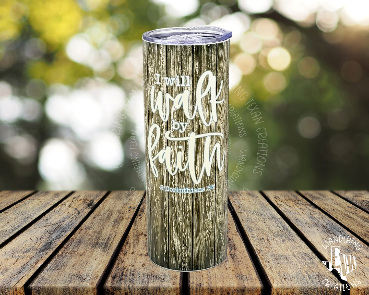 Boots with Flowers and Scripture Tumbler - Wandering Texan Creations