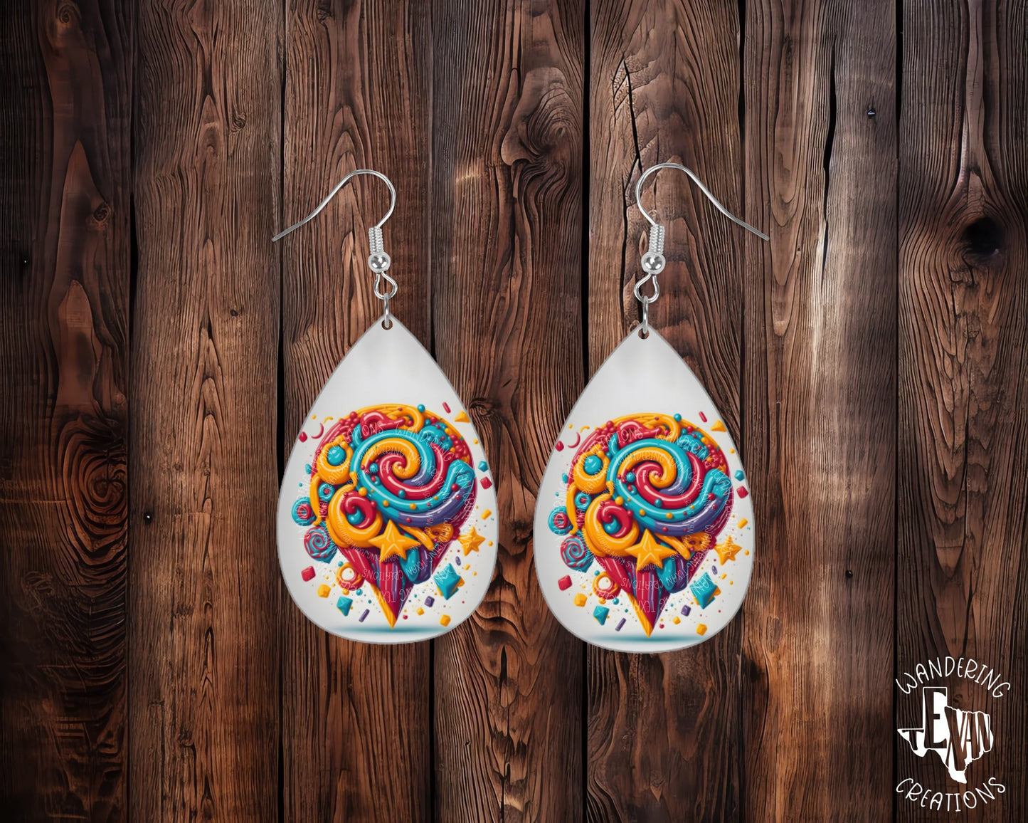 These fun and flirty Neon Ice Cream Earrings will make a cool statement for the summer! Our unique sublimation process ensures that the bright, neon colors of your favorite treat will pop out!