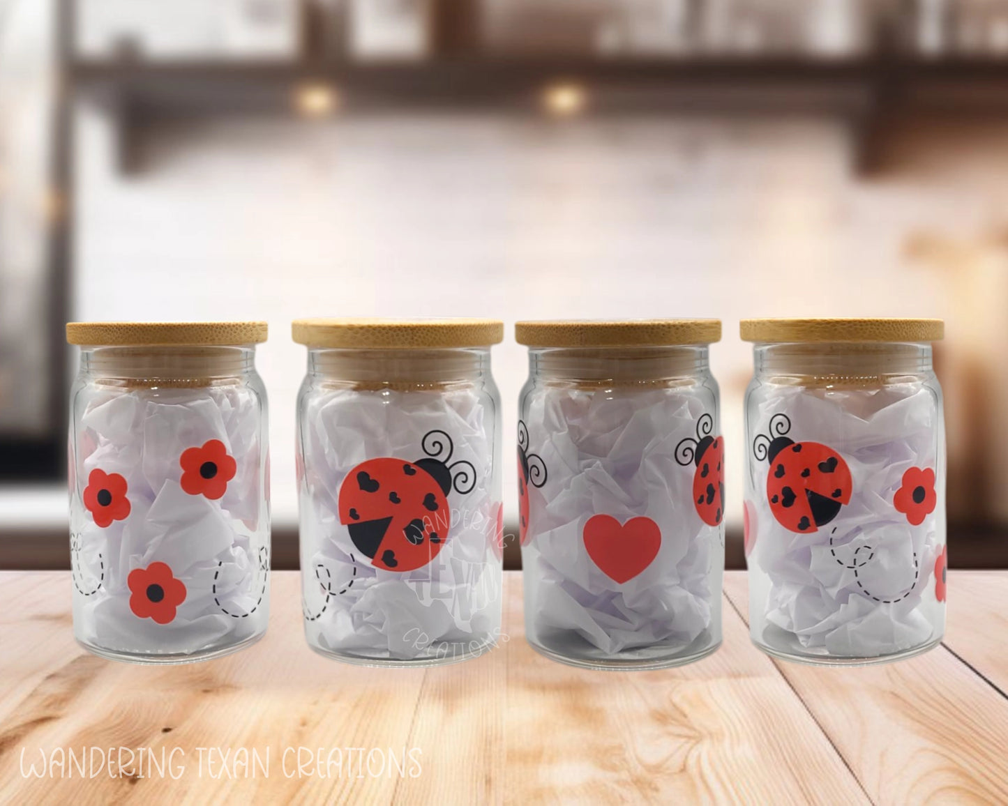 Lady Bug Mini Shot Glass Can