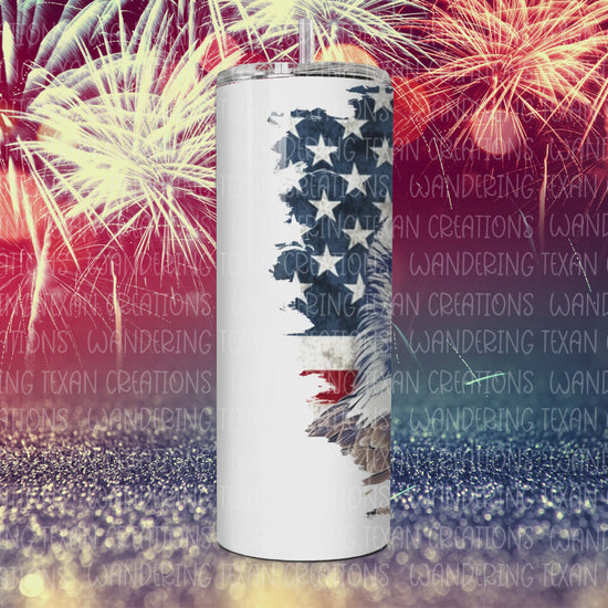 With a bold bald eagle and jagged US flag design, this tumbler is perfect for Independence Day gatherings.