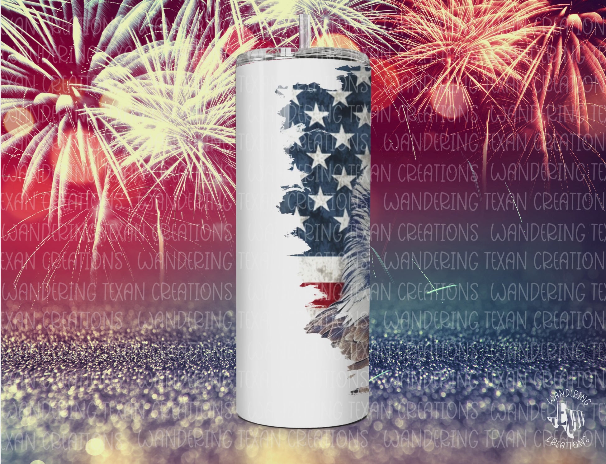 With a bold bald eagle and jagged US flag design, this tumbler is perfect for Independence Day gatherings.