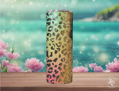 Featuring 3 custom photos and your choice of gold dust and pink leopard or multi-color leopard, this tumbler is perfect for any day!