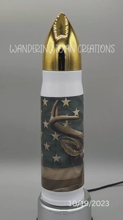 Stag & US Flag Bullet Tumbler