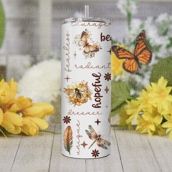 Boost your mood with our Uplifting Woman Tumbler! Featuring your choice of 4 different hair colors, this tumbler is designed to bring you a spring of positive vibes every time you use it.