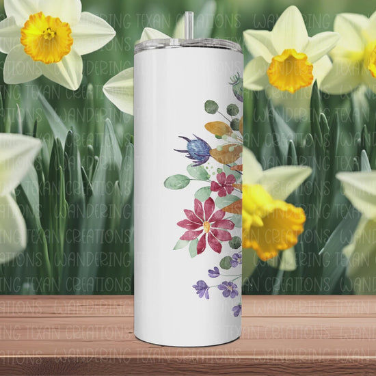 This tumbler features a beautiful floral design and the phrase "Wife, Mom, Boss" to celebrate her multi-tasking skills.