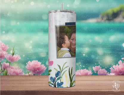 Customize your drinkware with 2 photos and show mom some love this Mother's Day with our Floral 2 Photo Tumbler. 