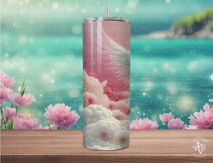 Preserve your most cherished memories with our Pink Memorial Photo Tumbler