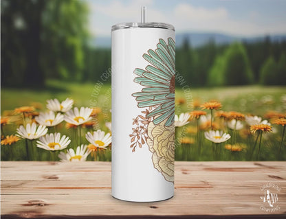 Featuring a charming floral design, this tumbler offers both stainless steel and glass options, perfect for any beverage. 