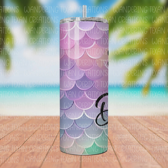 Dive into adventure with our Pastel Sea Siren Tumbler! Embrace your inner mermaid with its sublimation design of pastel scales and the mantra "salty hair don't care". 