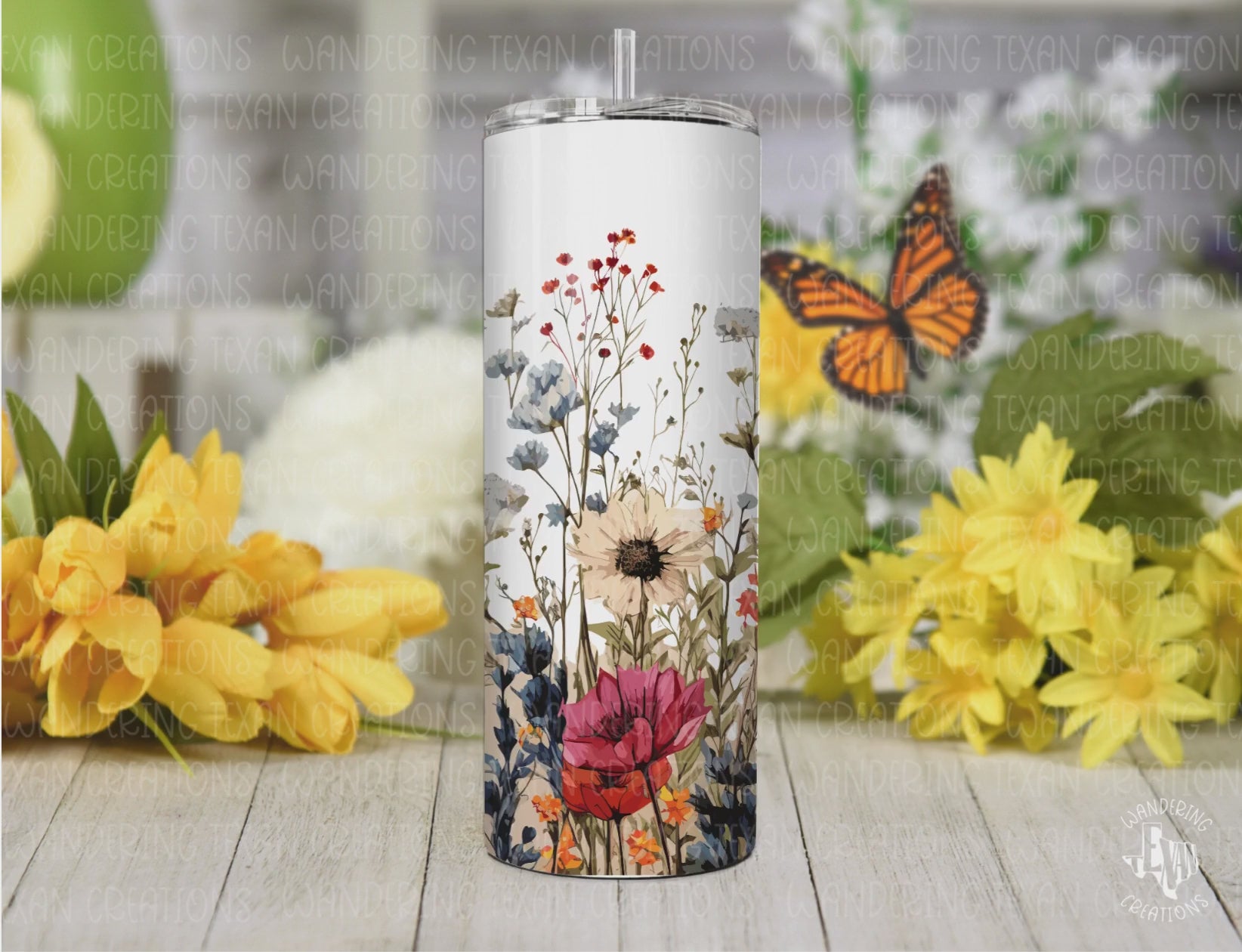 Introducing our Wildflowers Tumbler - the perfect spring accessory for those who appreciate the beauty in "weeds". Say goodbye to boring tumblers and hello to a touch of wildflower fun in your day!